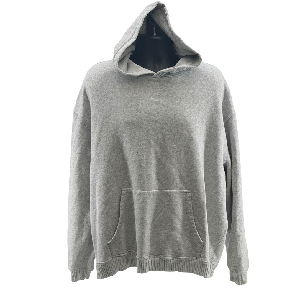 Elwood Core Hoodie XL Gray Organic Cotton Pullover Heavyweight Relaxed Fit